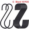 10/15/20/25/30pcs Home Kitchen Stainless Steel Holder Hanger S Shaped Hook Clasps Hooks Storage Rack