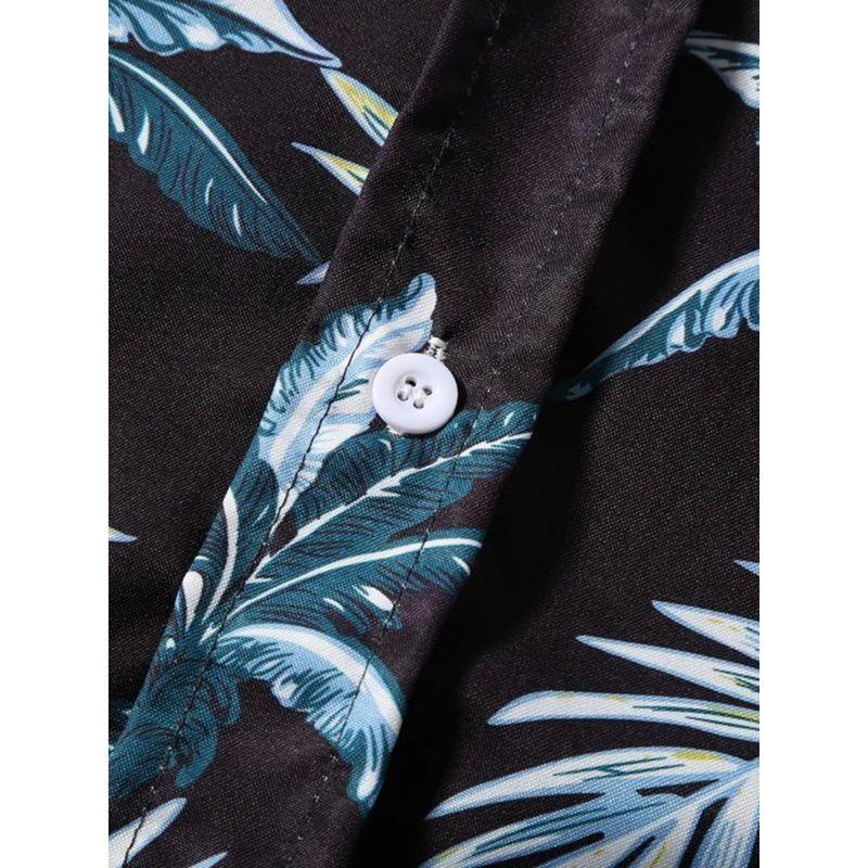 

Flip Collar Five-Quarter Sleeve Shirt Black XL 60-70kg