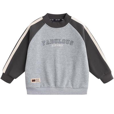 Xiangham Boys' Fleece-Lined Mock Neck Sweatshirt