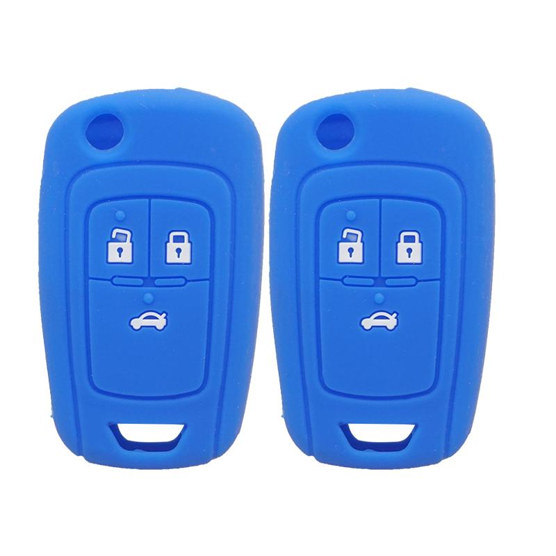 Cocolockey Silicone Rubber Car Key Cover Case For Chevrolet Cruze Aveo Malibu Cruze Spark Sail For Buick Keys Protection Holder