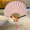 Cute Shell Fan Retro Solid Folding Fan Chinese Style Summer Cool Diablement Fort Folding Small Fan Daily Portable