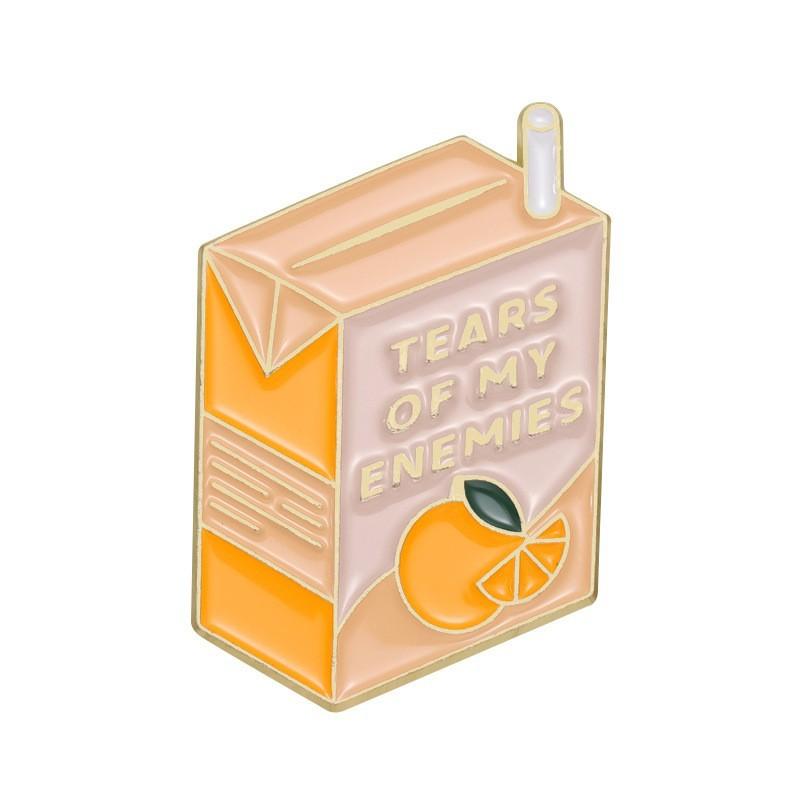 Milk Box Stylish Brooches Creative Alloy Pins For Trendy Men And Women Perfect For Summer 2024 Fashion