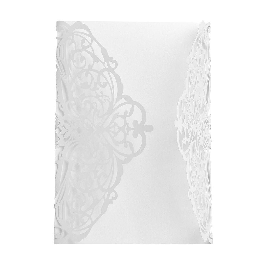 10 st/set Europeisk stil Snidade Personliga Affärs Bröllopsinbjudningskort Fest (#3)