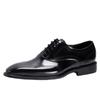 Glossy Leather Shoes Men'S Leather Patent Leather British Carved Business Dress Oxford Shoes Glossy Shoes