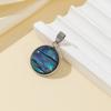 2Pcs Necklace Pendant Natural Shell Beads Round Pendant 27x17mm For Jewelry Making DIY Necklace Bracelet Earrings Accessory