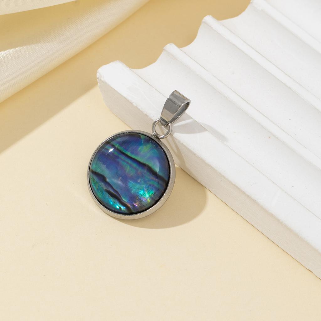 2Pcs Necklace Pendant Natural Shell Beads Round Pendant 27x17mm For Jewelry Making DIY Necklace Bracelet Earrings Accessory