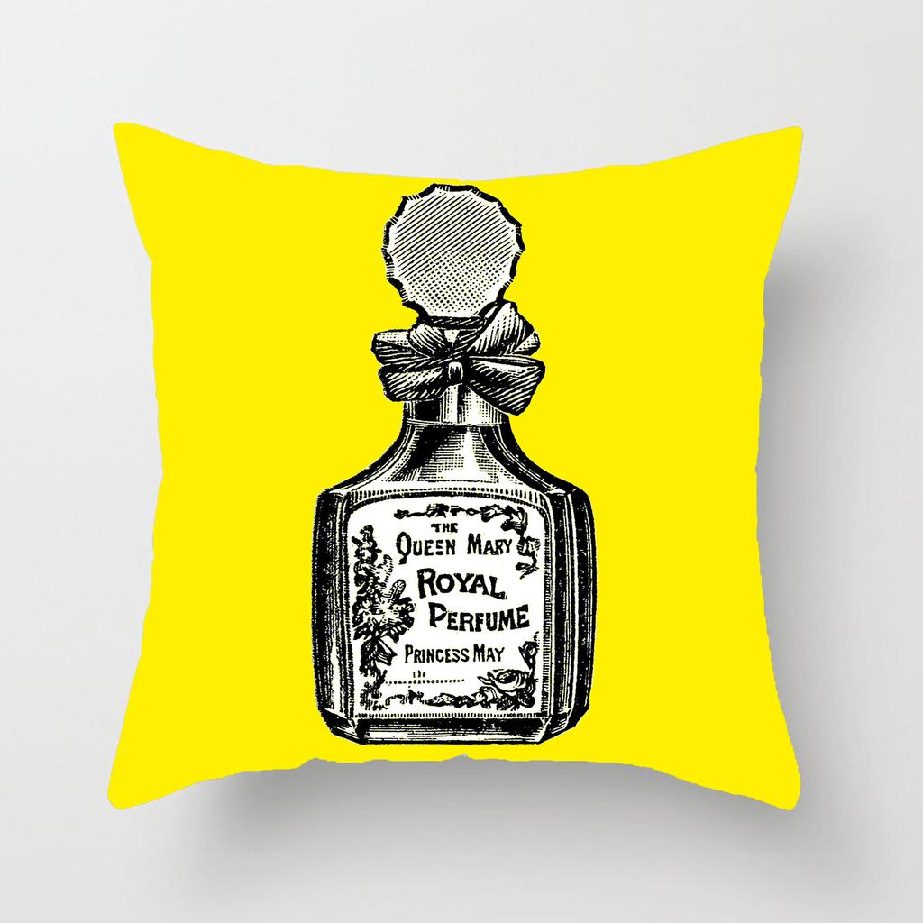 Warmgelbes und graues geometrisches Streifenmuster Kissenbezug Sofakissen verdickt Kurzplüsch Einfacher Kissenbezug Enthält keine Kissenbezüge