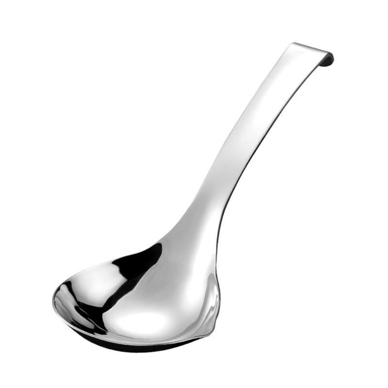 

Ложка для супа из нержавеющей стали с удобной и эргономичной ручкой. Посуда для любителей готовить.