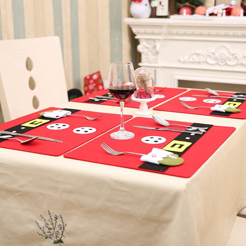 Christmas Dcor Ultrasonic Table Mats Cozy Fabric Table Setting Pad For Dining Tables