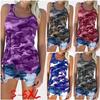 Stylish Women's Ladies Sleeveless Camo Vest Tops With Breathable Fabric For Summer