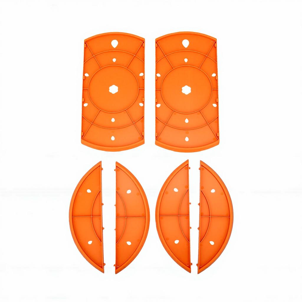 2PCS Round Planter Insert 13 Inch Plastic Plant Pot Filler Insert with Drainage Holes for Gardening Orange