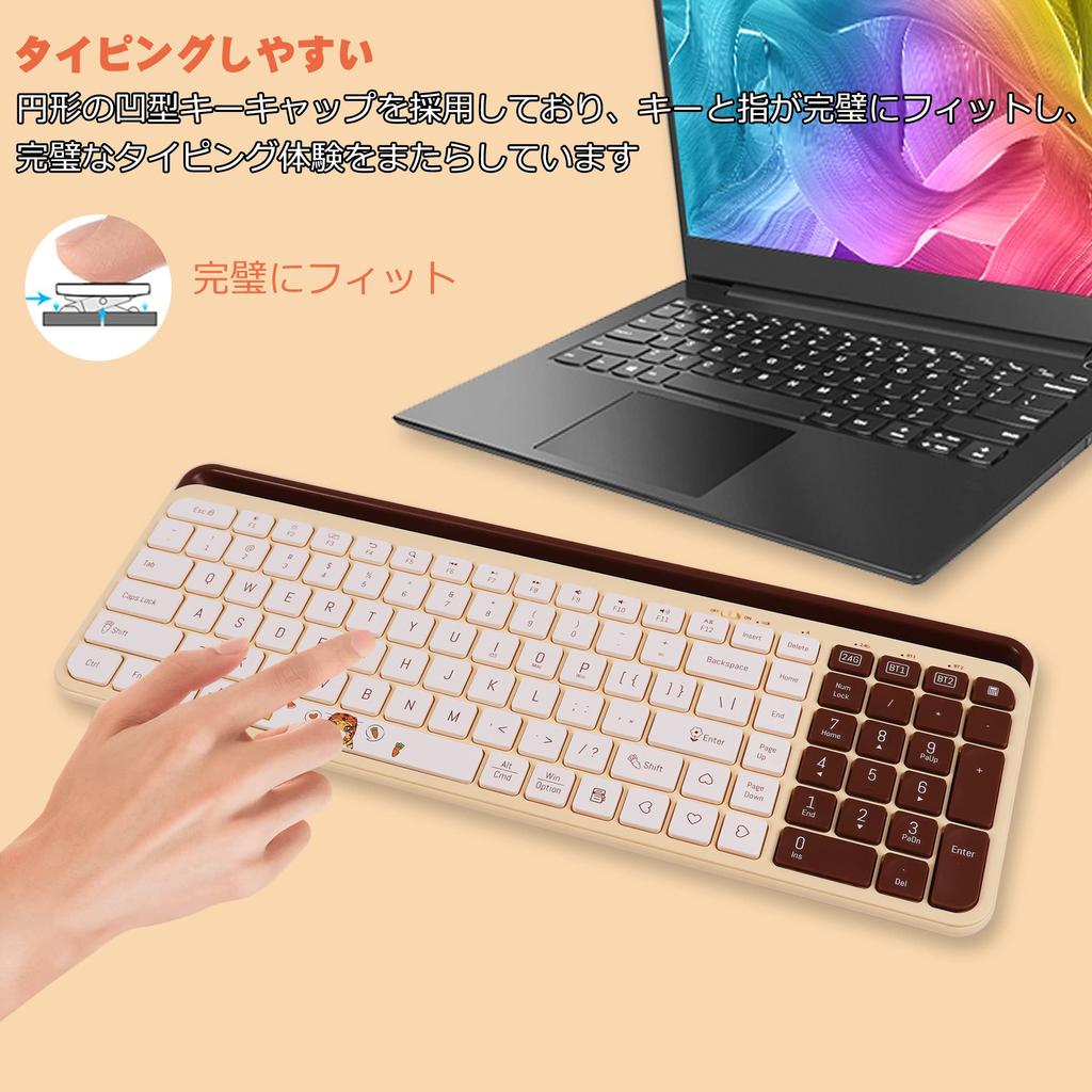 SUPER DREAM Wireless Bluetooth Full Wireless Tablet Keyboard with Smartphone Supports 3 Devices Easy To Includes Numeric Compatible with and English