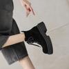 2025 Autumn/Winter Round Toe Thick-Soled Fashionable and Comfortable Women's Boots - Versatile and Slimming British Style Short Boots