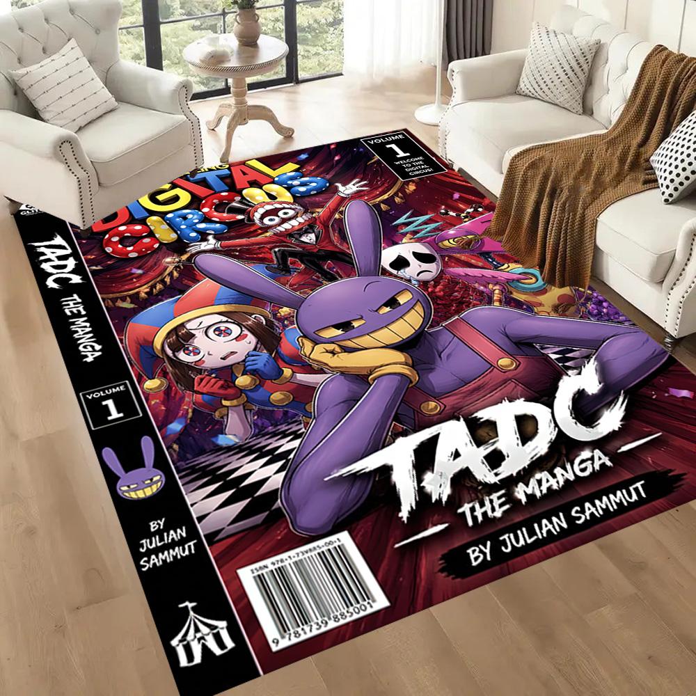 Digital Circus Area Rug Design For Outdoor Dining Room Living Rooms Foyer Antislip Carpet Anime Office Decor Gift For Festivals