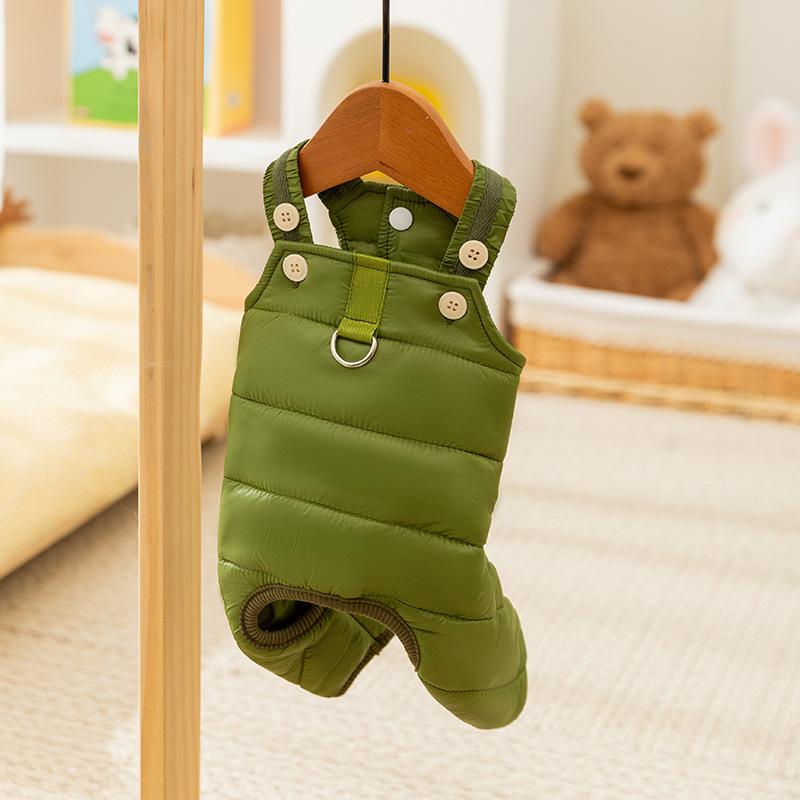 

Autumn and winter cute four-legged overalls cat cotton clothes medium and small dogs dog warm thickened pet cat clothes S (recommended weight 3-2.5 kg)
