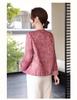 Pink Jacquard Short Jacket for Middle-Aged Women - Chinese Style, Spring/Autumn Wear
