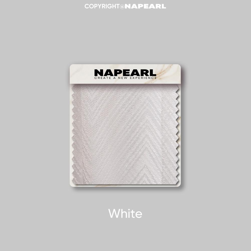 

1 шт. NAPEARL Классическая и универсальная тюлевая полупрозрачная жаккардовая занавеска с треугольным узором для гостиной, спальни, балкона, окна, домашнего декора W250cm x L260cm белый