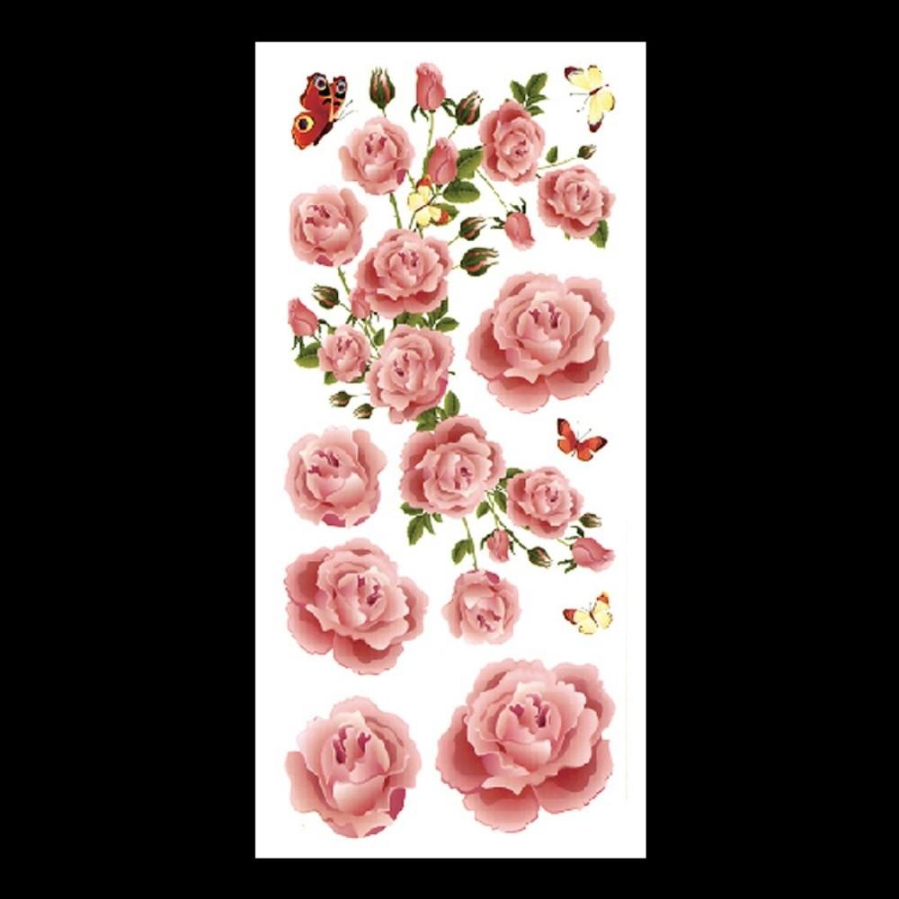 Lotus Green Leaf Flower Temporary Tattoo Stickers Floral Fake Tattoos Leg/ Arm/ Hand/Foot