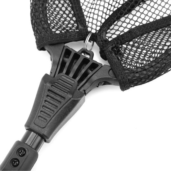 Fishing Landing Net Telescopic Folding Stainless Steel Pole Handle Durable Nylon Mesh Fish Catching Net for Steelhead Trout Catfish Salmon