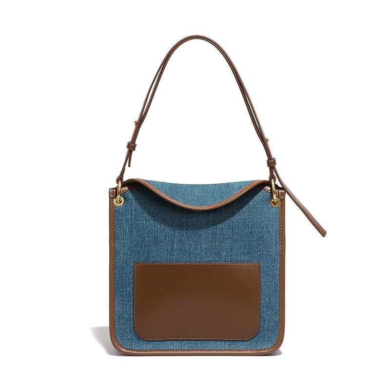 

Оригинальные сумки Niche Design, женская одежда, ретро-рюкзаки большой вместимости с цветными блоками, сумки-шопперы, сумки на одно плечо, сумки через плечо