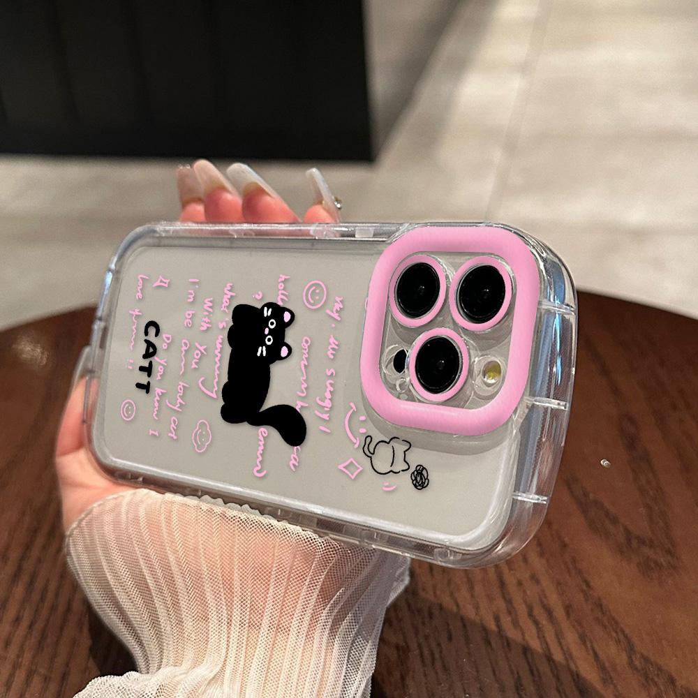 Mobile Phone Cases for iPhone 11 13 XR 15 Pro Max 12 14 Pro Max Case iPhone 16 7 Plus 8 Plus XS Max Cartoon Pattern Anti-drop Protection Shockproof