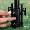 Awning Pole Holder Windproof Tent Rod Base Stabilizer Canopy Stakes Support Rust-Proof Steel Stand For Outdoor Fishing Hiking