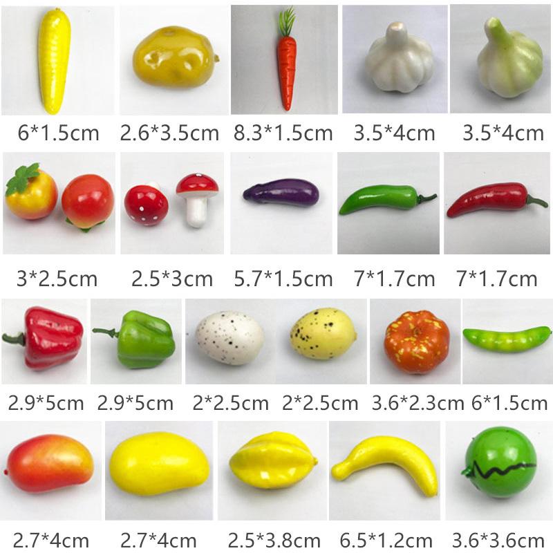 10/20pcs Mini Artificial Fruits and Vegetables Simulation Foam Festival Supplies DIY Decorations for Family Gathering TMZ