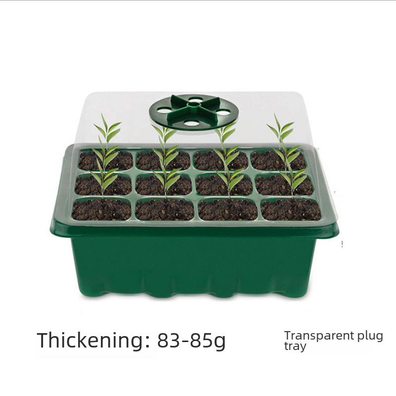 Gardening Seedling Tray Set: 6-Hole & 12-Hole Trays with Air Vents and Switchable Lids - 3 Pieces