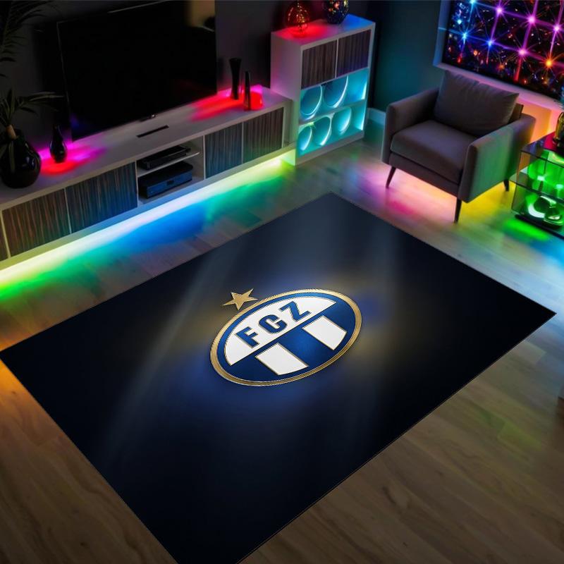 Tappeto in Velluto di Cristallo Design FC Zürich Accogliente Non?Tappeto Stampato Antiscivolo per Camera da Letto Soggiorno Ingresso