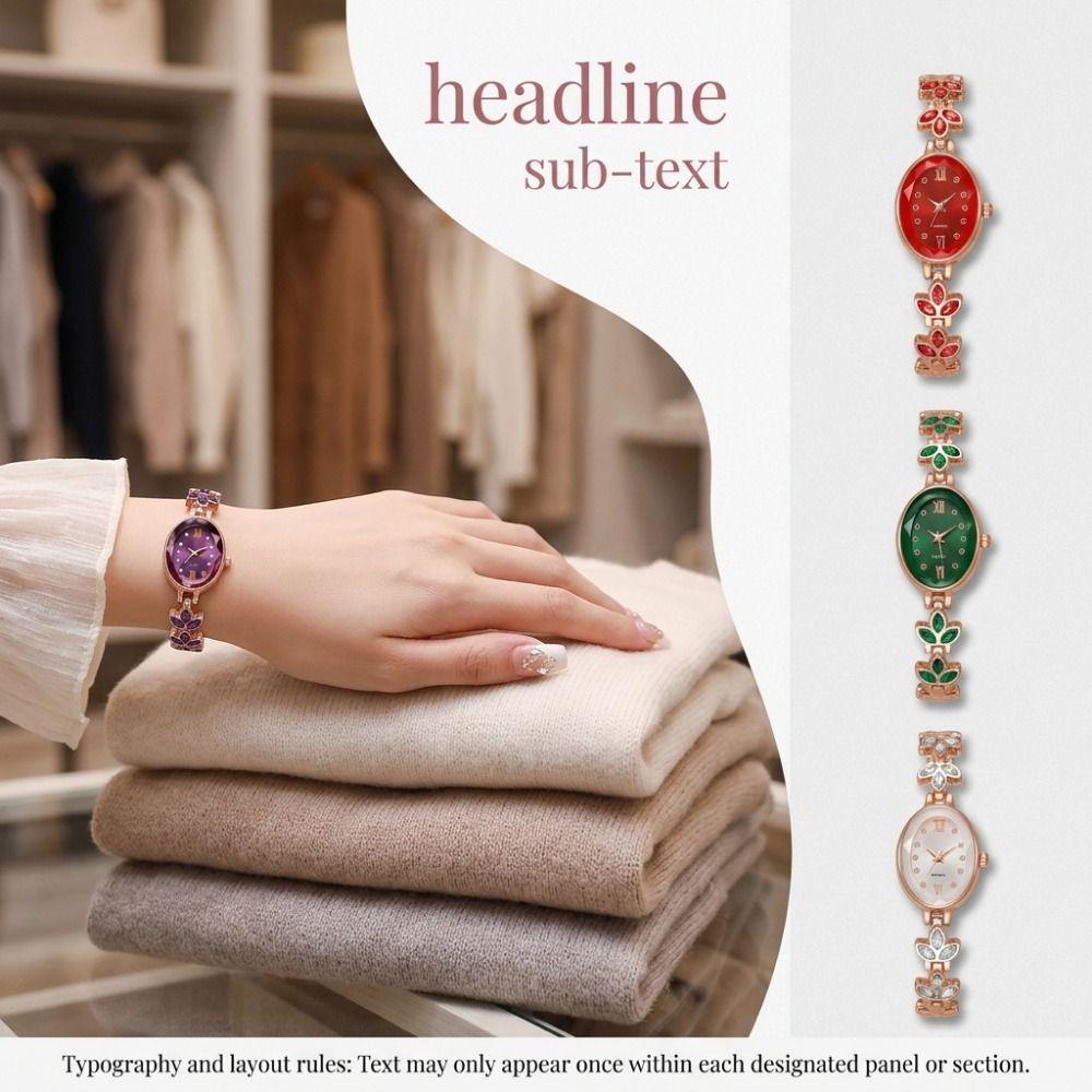 Water-Resistant Quartz Ladies Watch Rhinestone Analog Watch Bracelet Watch Gift for Women