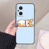 Cartoon Corgi Funda For OPPO Reno 12 F 11F 13F 14F 10 13 14 15 Pro 7 8 Lite OPPO Find X8 X6 X5 X9 Pro Case