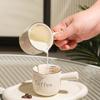 Keramisk Espresso Kaffemätkopp Med Skala Extraktionskopp Mjölkkopp Mjölkkanna Med Handtag Latte Mixer Skala Mätmuggar