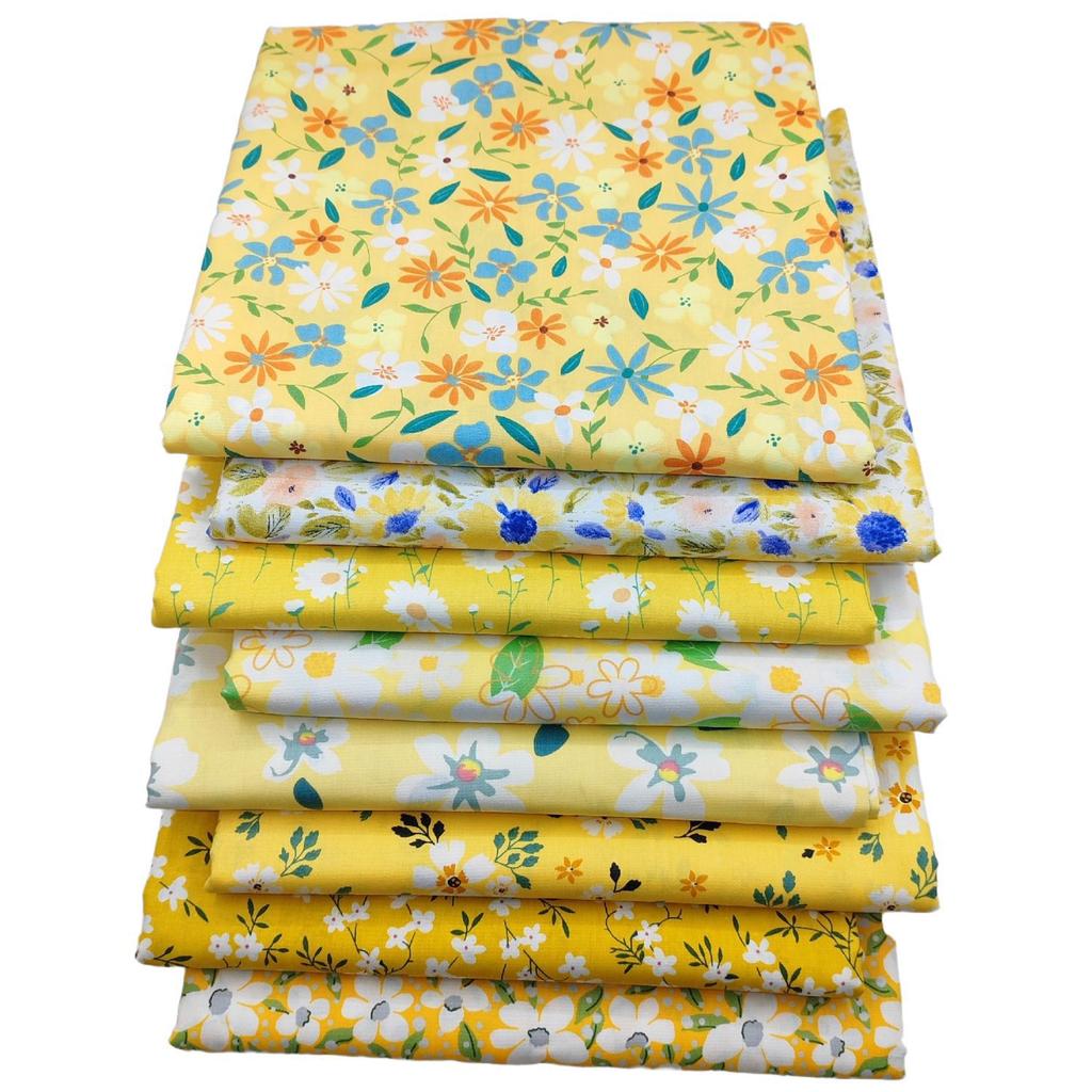8PCS Cotton Fabric Printed Cloth Sewing Quilting Fabrics for Patchwork Needlework DIY Handmade Material Fabric Cotton