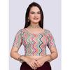 Cotton Blend  Multicolor Printed Blouse Women's Desigenr Short Sleeves Choli
