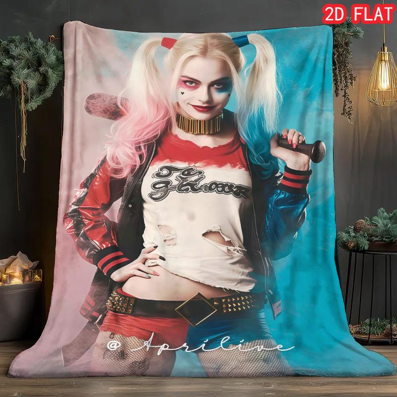 

Joker Fashion Pattern Fleece Blanket Soft Lightweight Durable for Bedroom Living Room Sofa Trendy Decor 75x90cm
