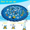 Non-Toxic Kids Inflatable Sprinkler Water Play Mat Outdoor Lawn Beach Spray Games Pad With Letters Design Summer Fun Cushion 100/170Cm