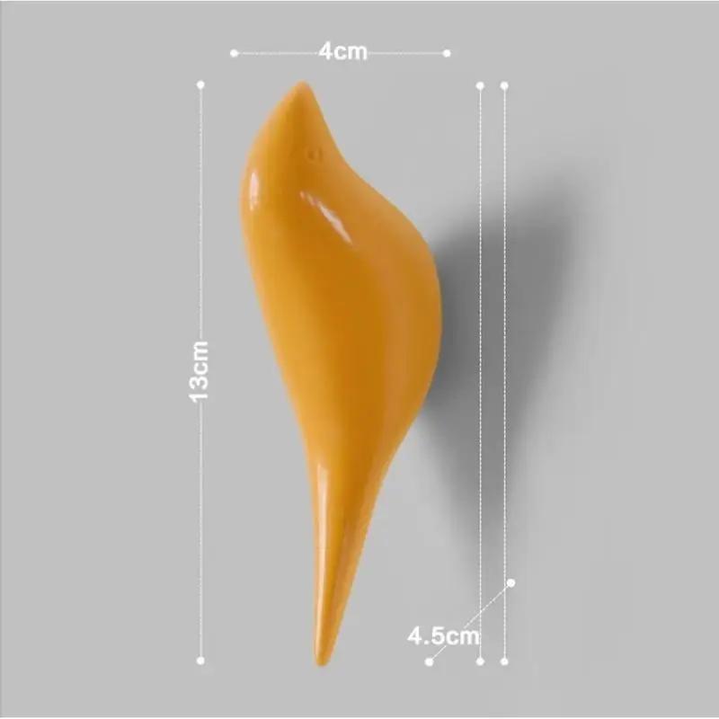 1 ks Kreativní nástěnné háčky Dekorace ptáčka Pryskyřice Vzhled dřeva Háčky Ložnice Dveře Zvířecí věšák na kabáty Jednoduchý nástěnný věšák Nástroje