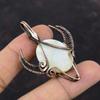 Mother Of Pearl Pendant Copper Wire Wrapped Pendant Handmade Copper Jewelry Bull Face Shape Pendants Gemstone Pendant For Gift Wire Jewelry