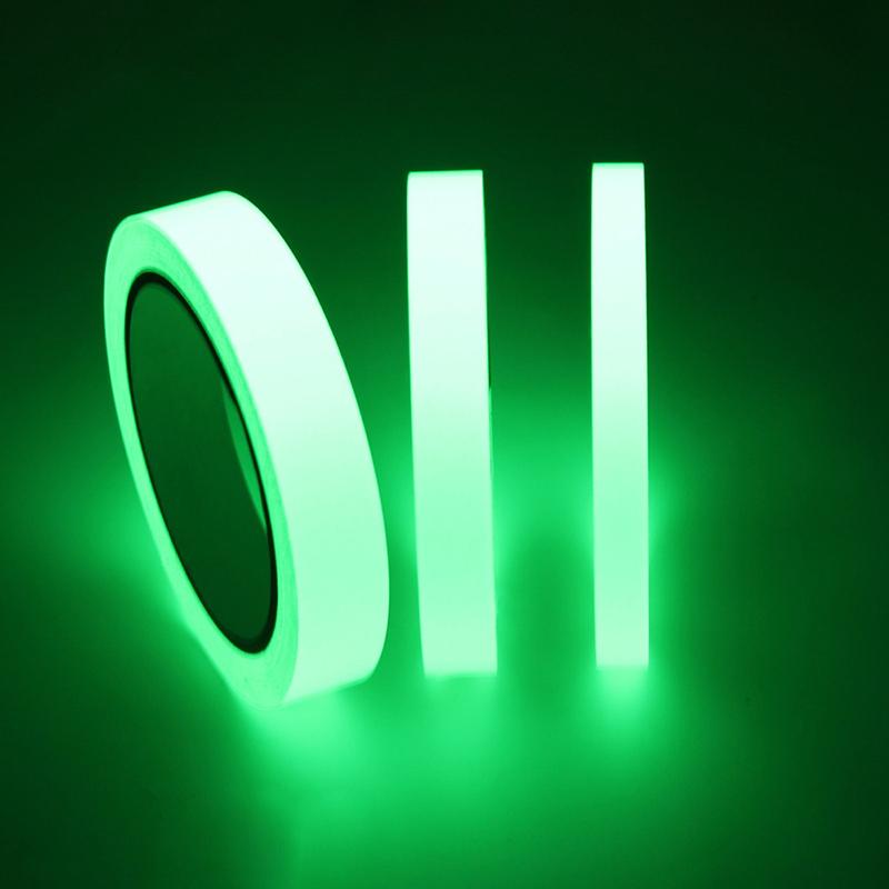 Green Luminous Tape Self Adhesive Glow In The Dark Stickers Stage Decorative Fluorescent Tape Warning Stickers Fishing Tool