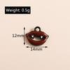 10pcs Cute Enamel Halloween Vampire Teeth Charms for Jewelry Making Earrings Pendants Necklaces DIY Bracelets Crafts Supplies