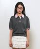 GENERALIDEA Shirt Collar Pique Half Knit [Charcoal] / Gf2Lkp531