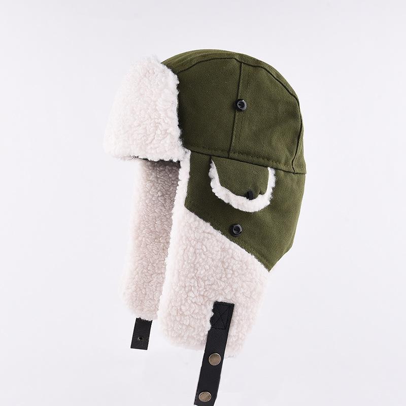 Thunderbolt Hat Men and Women Winter Padded Thickened Ear Protection Cap Cycling Outdoor Ski Ins Warm Cold Cotton Cap