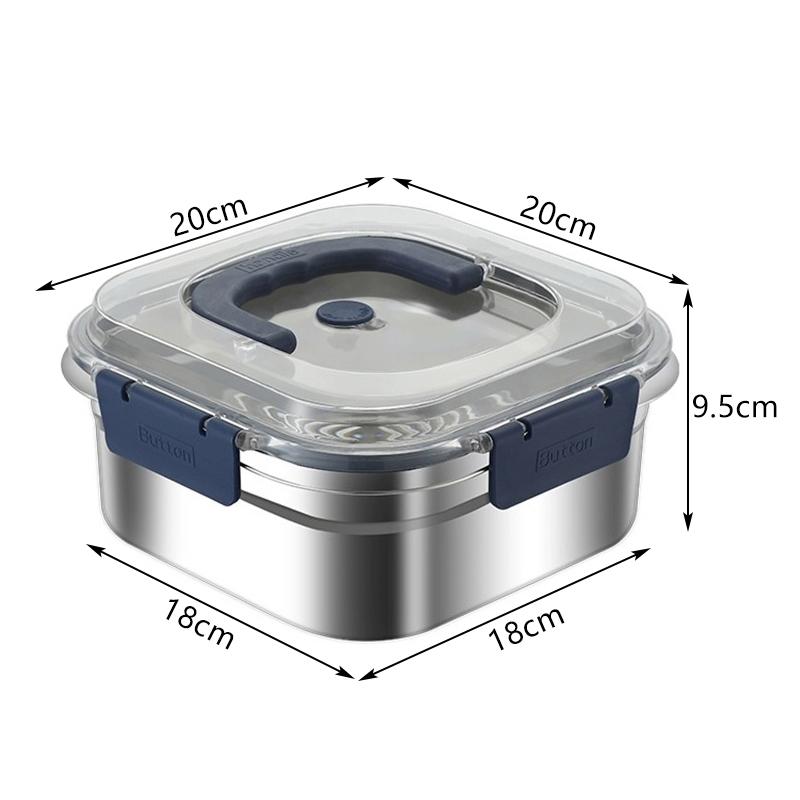 316Stainless Steel Salad Fruit Food Container Sealed Anti-Drip Large Capacity Lunch Box Camping Picnic Box For Fruit Salad Food