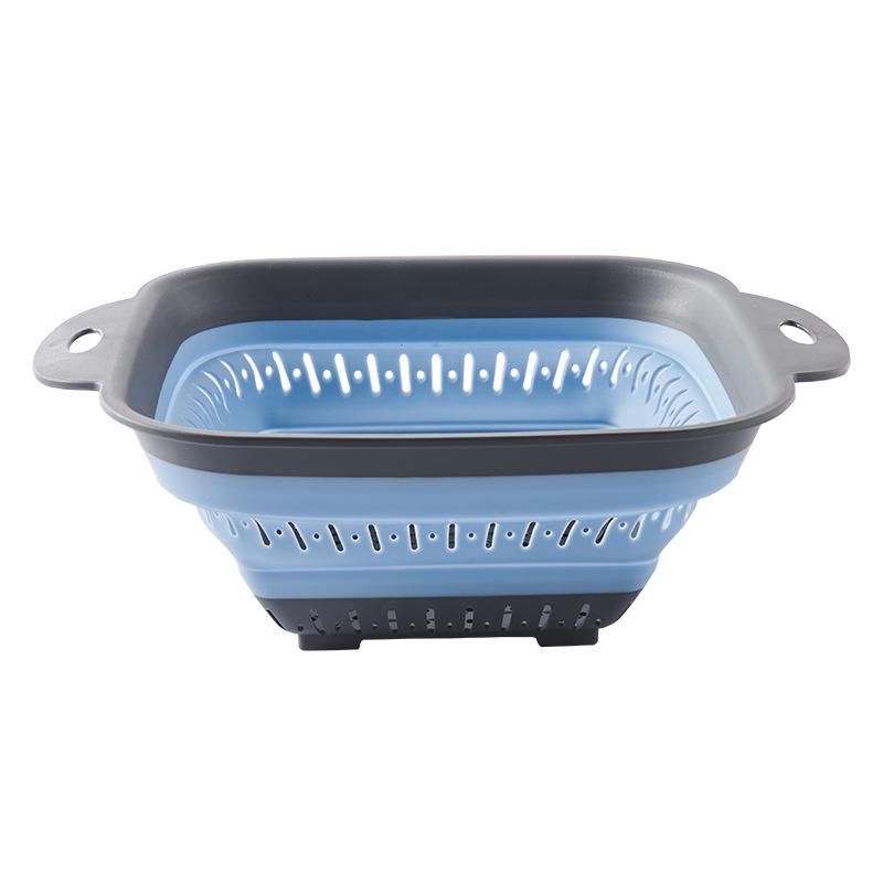 Multifunctional Silicone Folding Drain Basket for Vegetables & Fruits