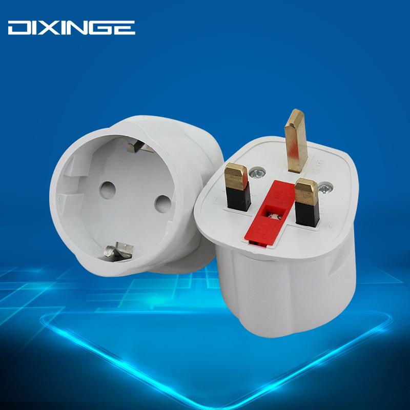 British 13A to German Safety Shutter Conversion Socket with Fuse. Conversion Socket