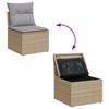 VidaXL Ensemble de Canapés de Jardin 9 Pièces avec Coussins Beige Rattan synthétique 3355889