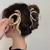 Twisted Metal Hair Clips Feminine Gold and Silver Hairpins