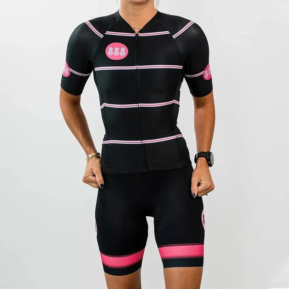 Set Maglia da Ciclismo Tres Pinas Set Pantaloncini da Bici Abbigliamento Mtb Donna Estate Asciugatura Rapida Maglie Pro Maillot Culotte Indumenti