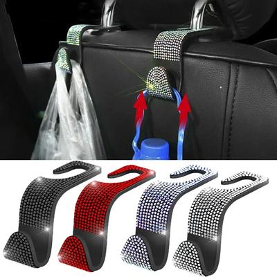 Háček na opěrku hlavy autosedačky Diamond Bling Kamínky Věšák Auto Zadní Univerzální Držák na opěrku hlavy Úložný držák Příslušenství do interiéru auta