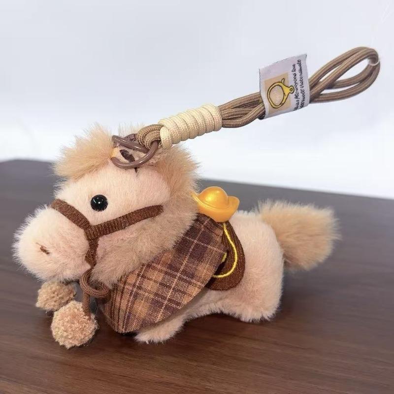 soon Plush pendant toy doll keychain horse mascot doll pony pendant